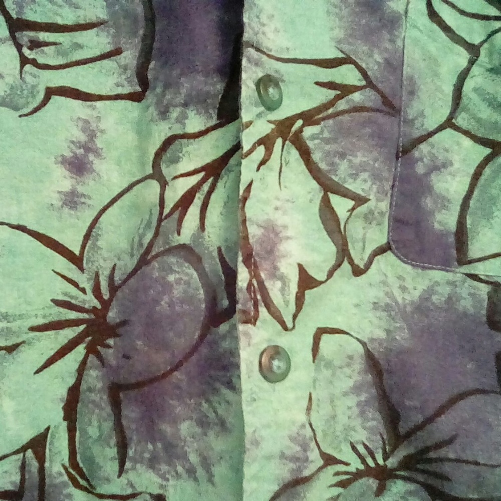 Tropical Print Casual Button Down Shirt - Picture 4 of 4
